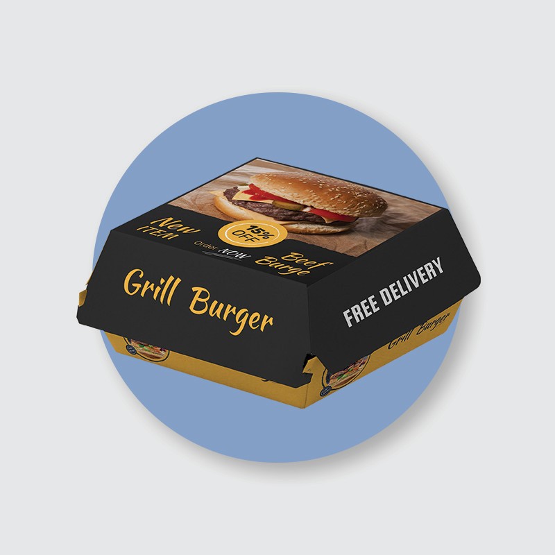 Printed Burger Box with Logo