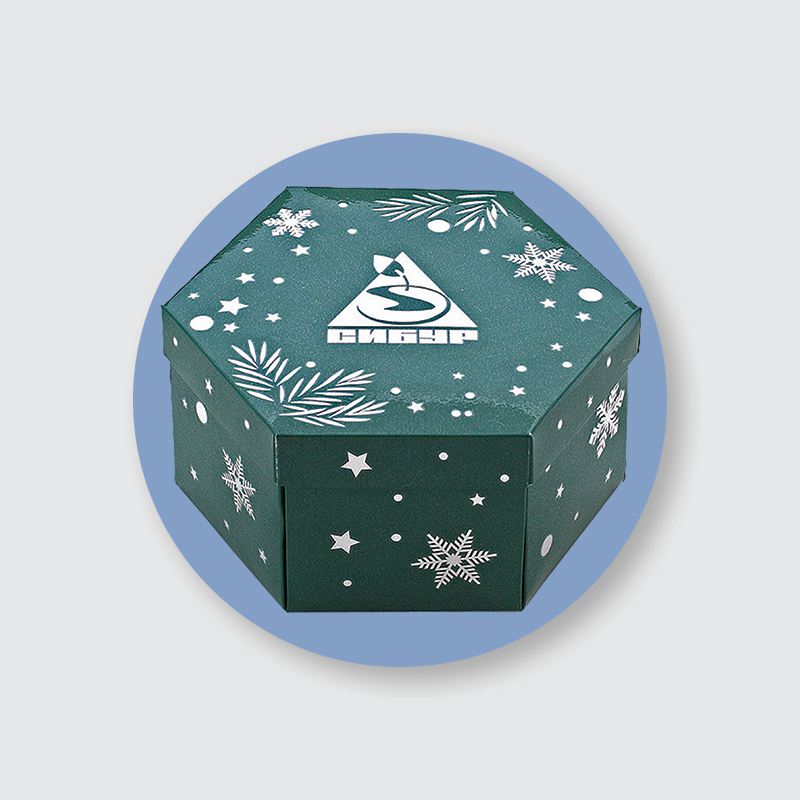 Printed Hexagon Box with Logo