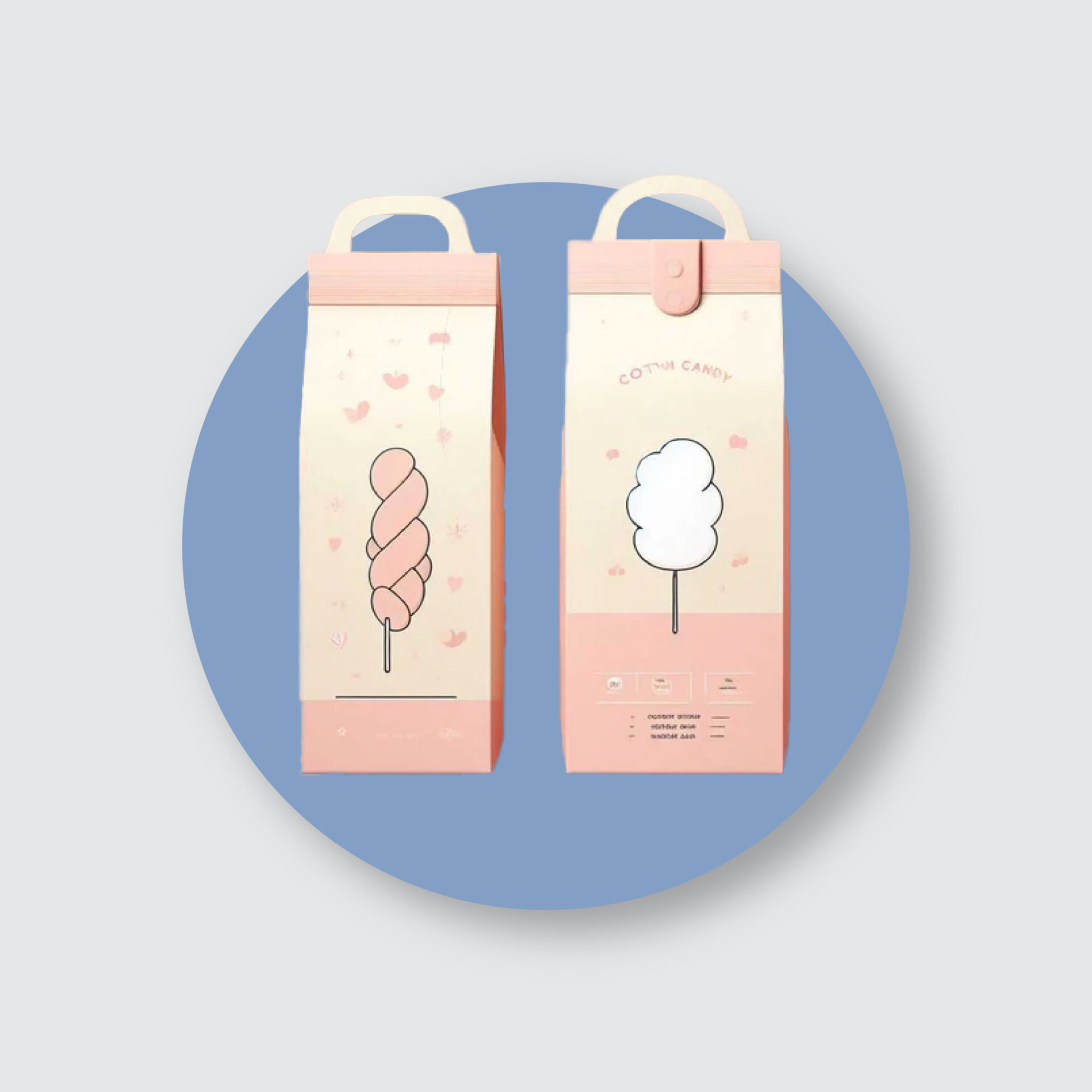 cotton candy bags by Ideal Custom Boxes
