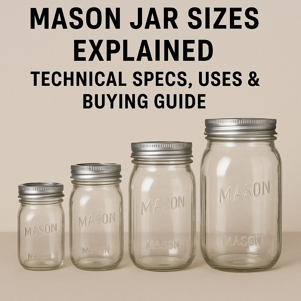 Mason Jar Sizes Explained: Technical Specs, Uses & Buying Guide